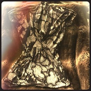 Rachel Roy Punk Rock Deep V Dress